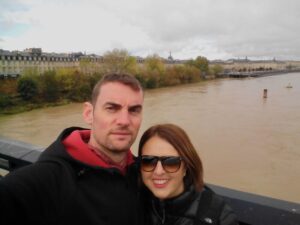 Selfie sobre el Garona en Burdeos