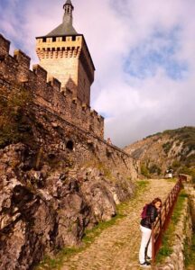 Subida para visitar el castillo de Foix
