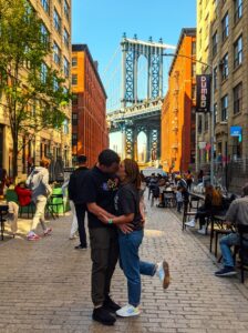 Foto romántica en Dumbo Nueva York
