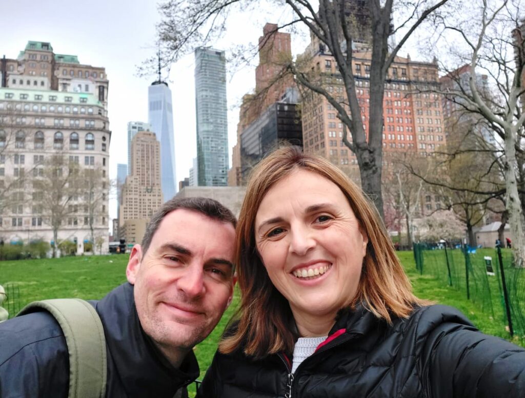 Selfie en Battery Park de Lower Manhattan