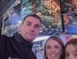 Selfie en la primera visita a Times Square