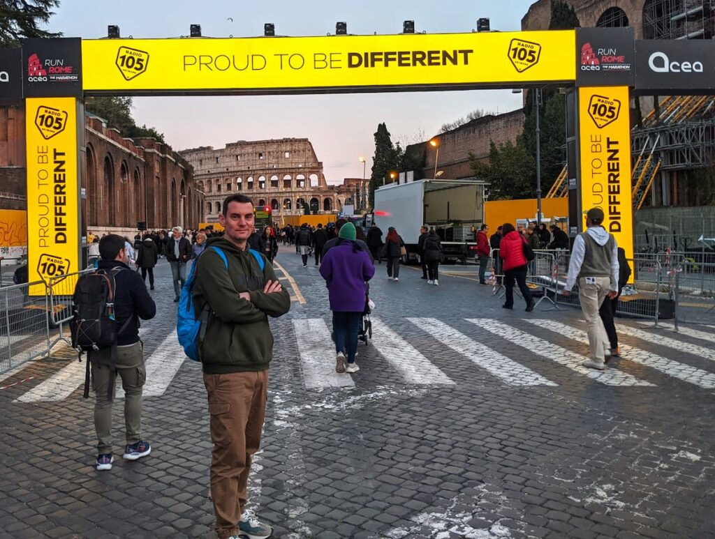 El día antes del maratón de Roma hay menos gente en la salida