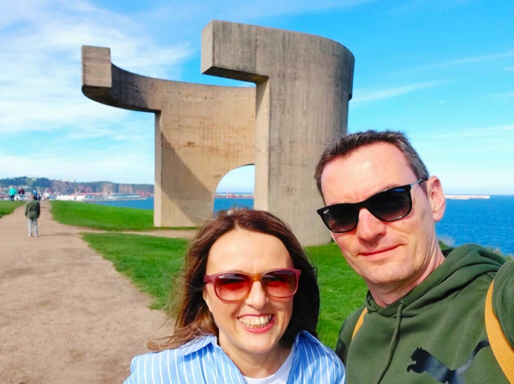 Selfie en el magnífico Elogio Del Horizonte en Gijón
